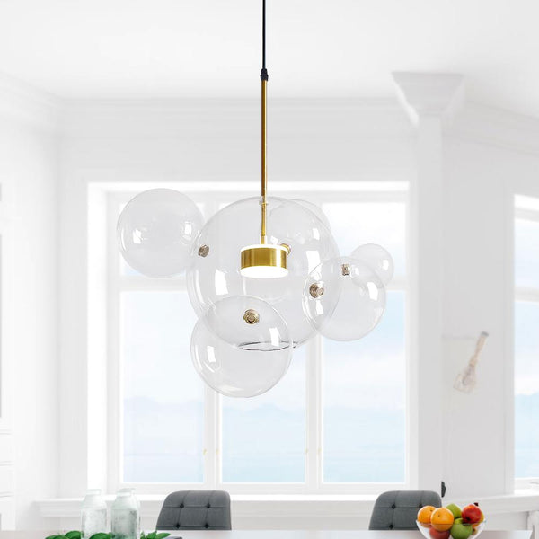 Kitchens 'n Lights-Single Pendant Light With Soap Bubble Glass-Pendant Light-Default Title-