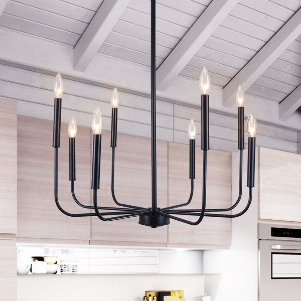 Simple 8-Arm Candle Classical Kitchen Chandelier Lighting - Thehouselights