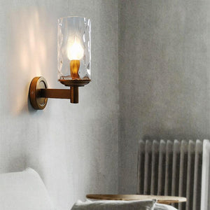 Thehouselights-1-Light Armed Wall sconces in Glass Shade-Wall Lights--
