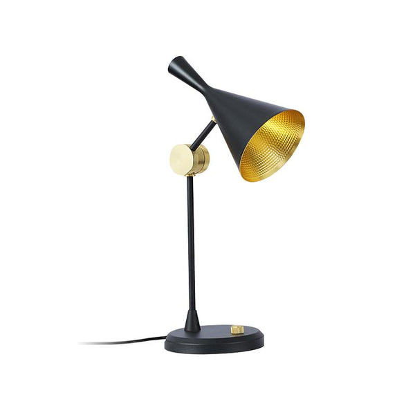 Thehouselights-1-Light Cone-Shape AdjustableTable Lamp-Table Lamp-Black-