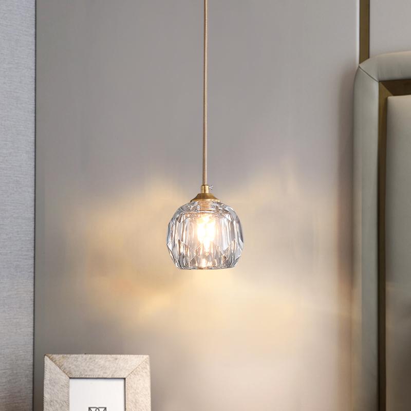 Crystal Glass Mini Pendant Light Merano Vittoria Crystal And Clear