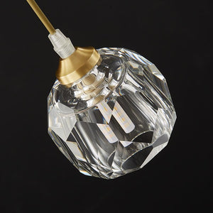 Thehouselights-1-Light Crystal Pendant Lighting-Pendant--