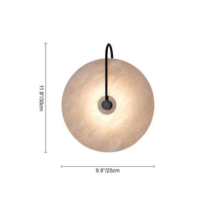 Thehouselights-1-Light Mid-century Wall Sconce with Circle Marble Shade-Wall Lights--
