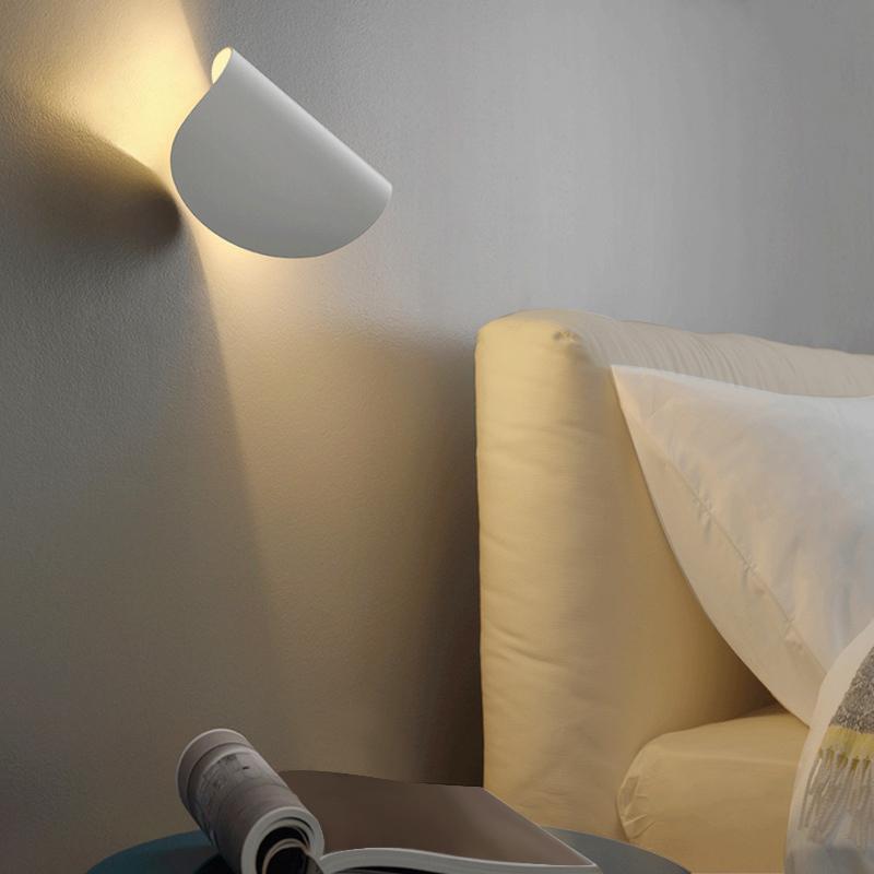 Thehouselights-1-Light Rotatable Minimalist Modern LED Wall Sconce-Wall Lights-Black-