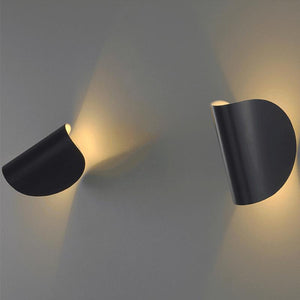 Thehouselights-1-Light Rotatable Minimalist Modern LED Wall Sconce-Wall Lights-Black-