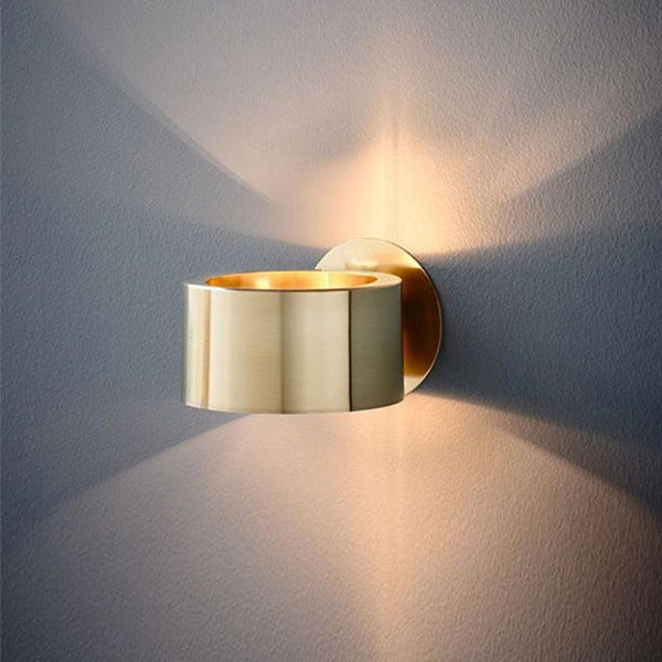 Thehouselights-1-Light Wall Sconce in Brushed Brass Finish-Wall Lights--
