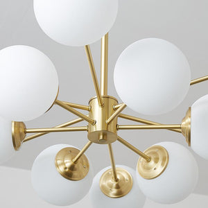 Thehouselights-12-Light Two-tier Sputnik Opal Globe Chandelier-Chandelier--