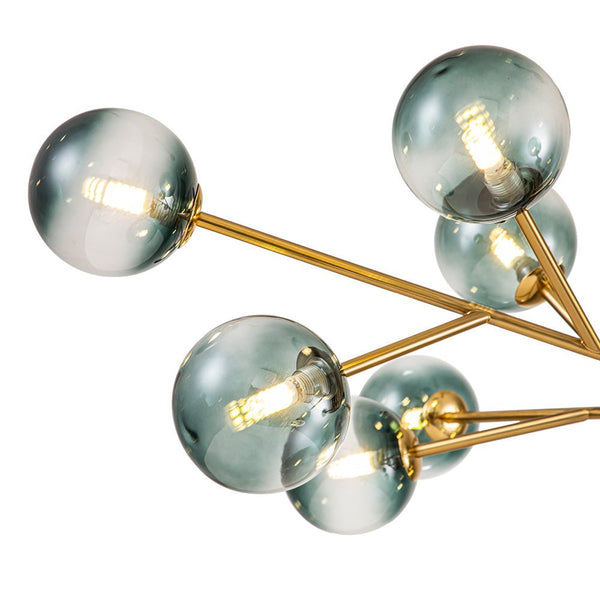 Thehouselights-15-Light Blue Branch Sputnik Chandelier-Chandelier-Gold-