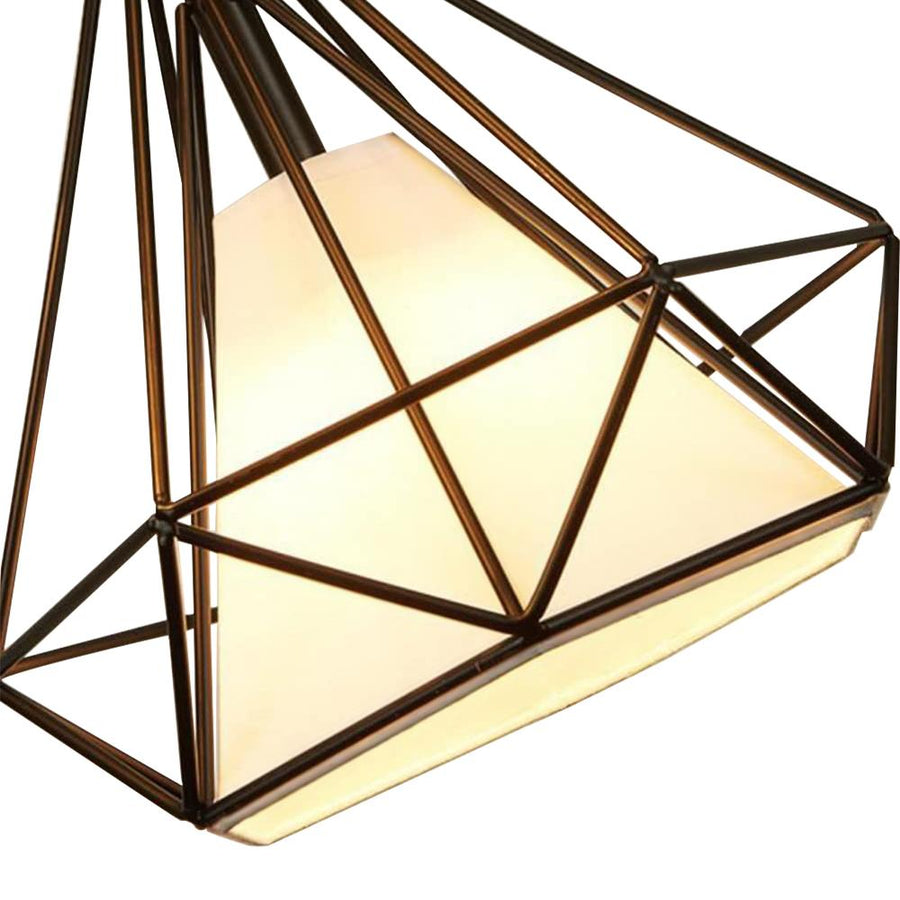 Thehouselights-3 Light Diamond Cage Shade Pendant Light-Pendant--