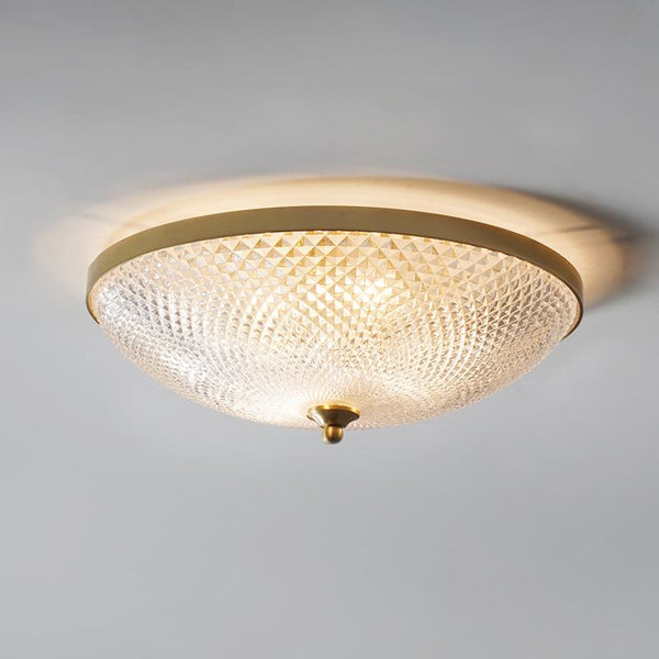 Thehouselights-3-Light Glass Bowl Flush Mount Ceiling Light-Ceiling Light--