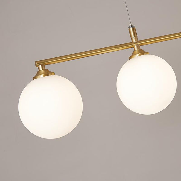 Thehouselights-4-Light Glass Globes Linear Ceiling Light-Ceiling Light--