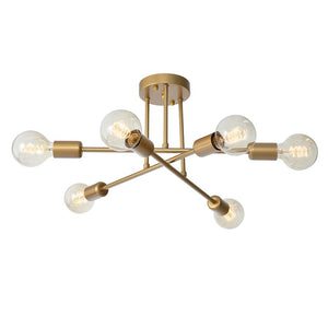 Thehouselights-6-Light Semi Sputnik Lighting-Flush Mount--