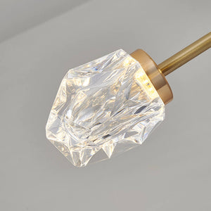 Thehouselights-6-Light Sputnik Crystal Glass Shades Chandelier-Chandelier--