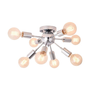 Thehouselights-8-Light Sputnik Flush Mount Ceiling Light-Flush Mount-Chrome-