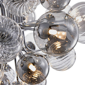 Thehouselights-8/18 Light Cluster Bubble Grape Glass Chandelier-Chandelier-15-