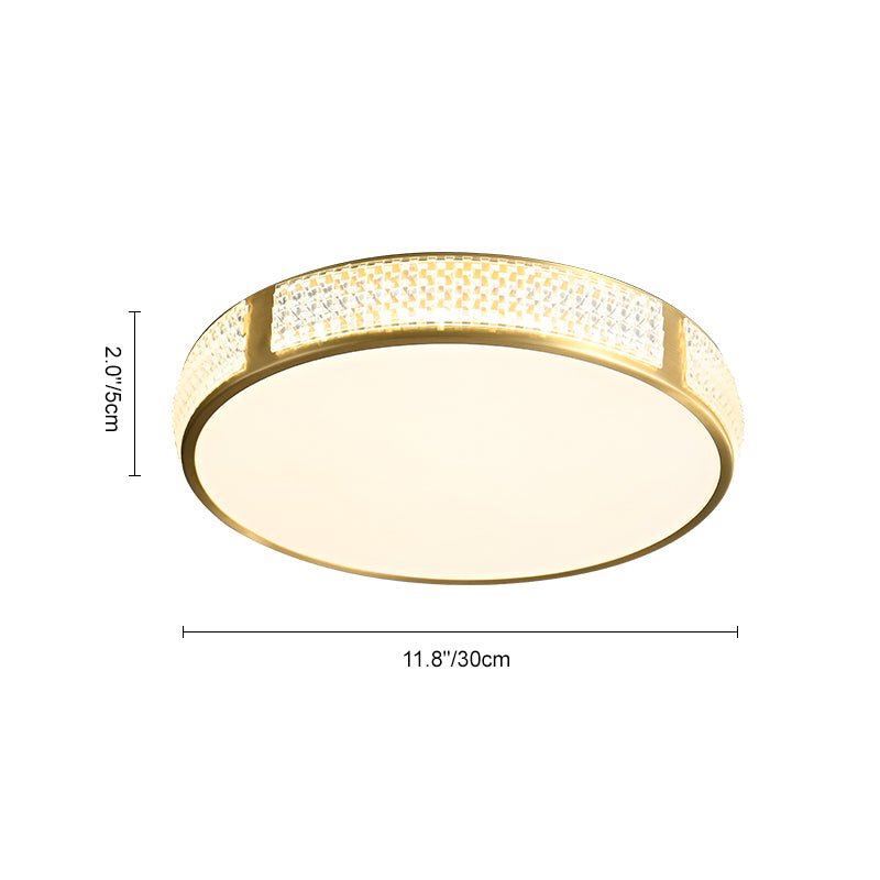 Thehouselights-Acrylic LED Gold Flush Mount Ceiling Lights-Ceiling Light--