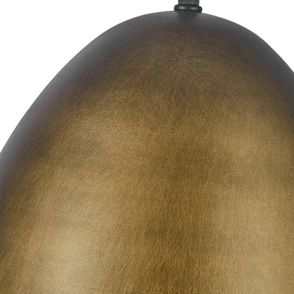 Thehouselights-Antique Brass/Brown Egg Shaped Pendant Lighting-Pendant-Antique Brown-