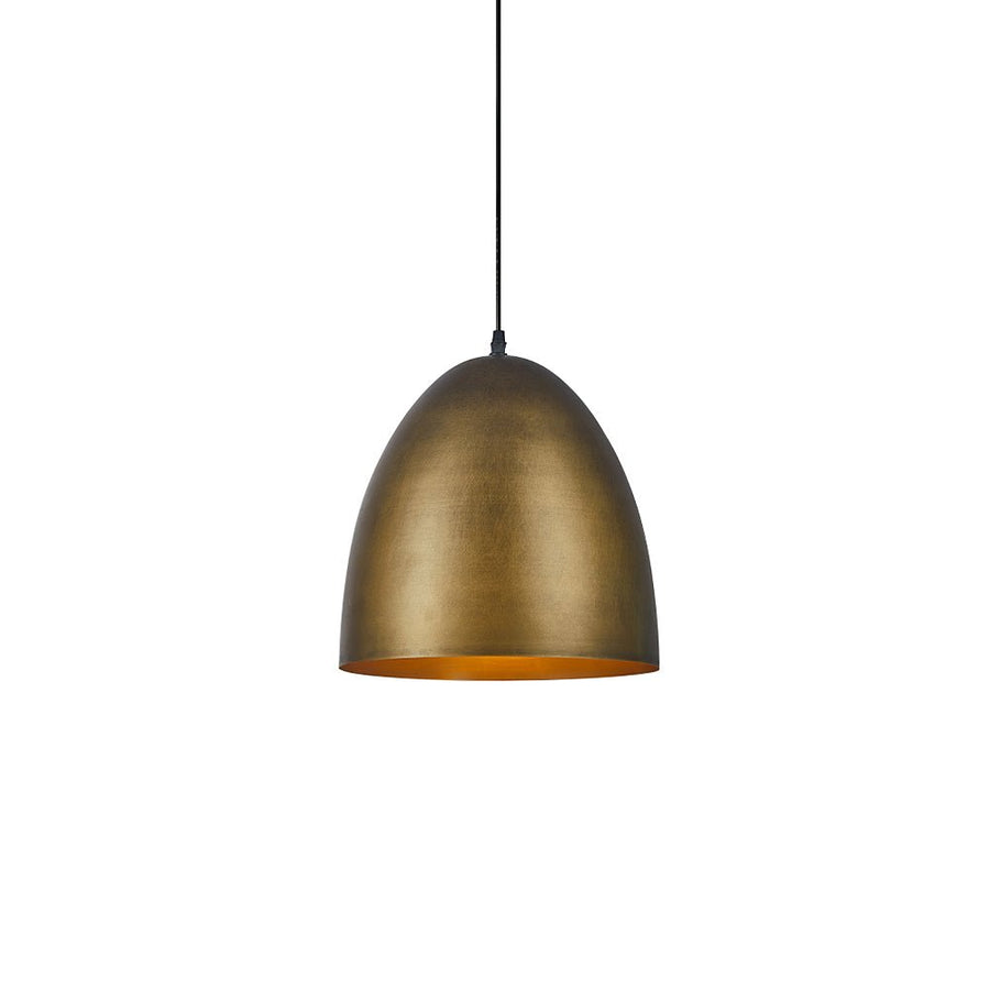 Thehouselights-Antique Brass/Brown Egg Shaped Pendant Lighting-Pendant-Antique Brown-