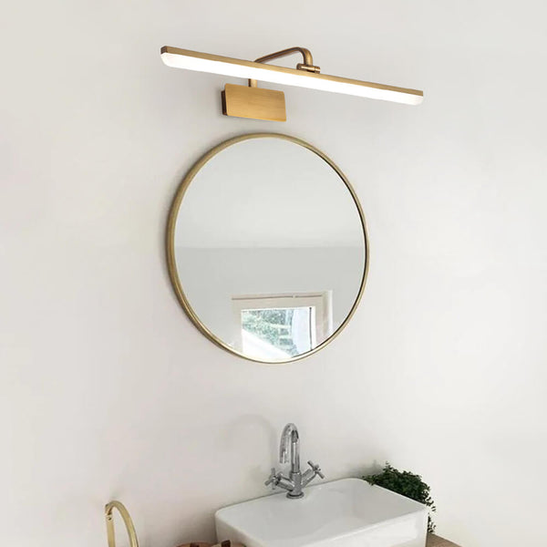Thehouselights-Armed LED Bathroom Vanity Bar Light Wall Sconce in Satin Gold-Wall Lights-42CM-Warm White
