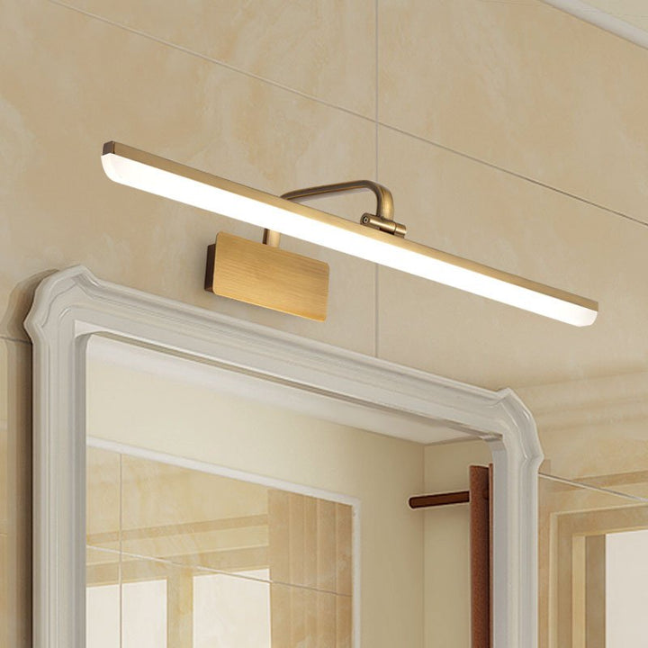 Thehouselights-Armed LED Bathroom Vanity Light Wall Sconce in Satin Gold-Wall Lights-42CM-Warm White