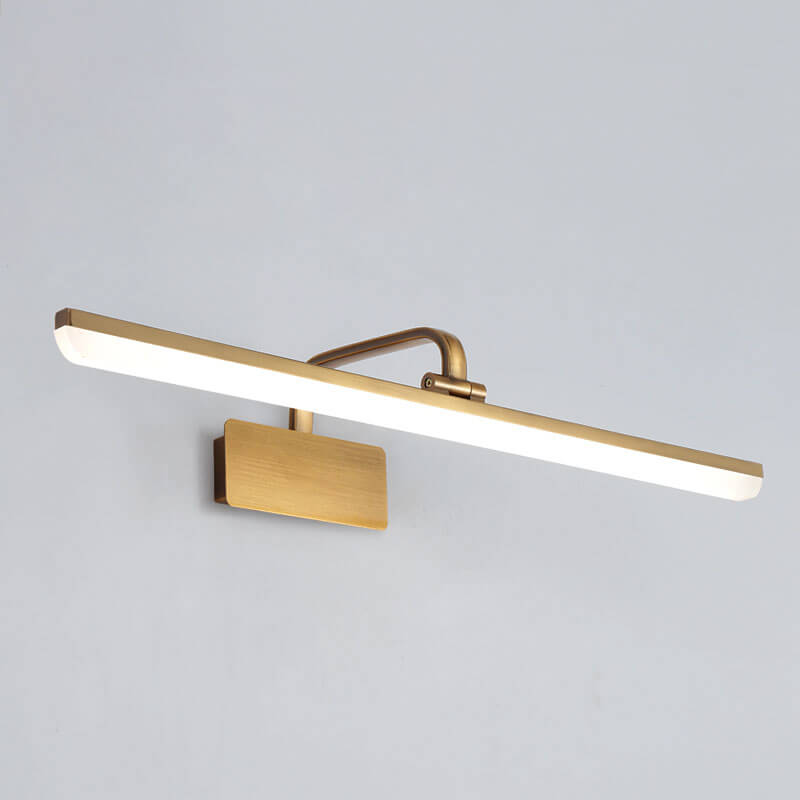 Thehouselights-Armed LED Bathroom Vanity Light Wall Sconce in Satin Gold-Wall Lights-42CM-Warm White