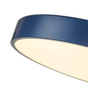 Thehouselights-Blue LED Acrylic Drum Semi Flush Mount Ceiling Light-Ceiling Light--