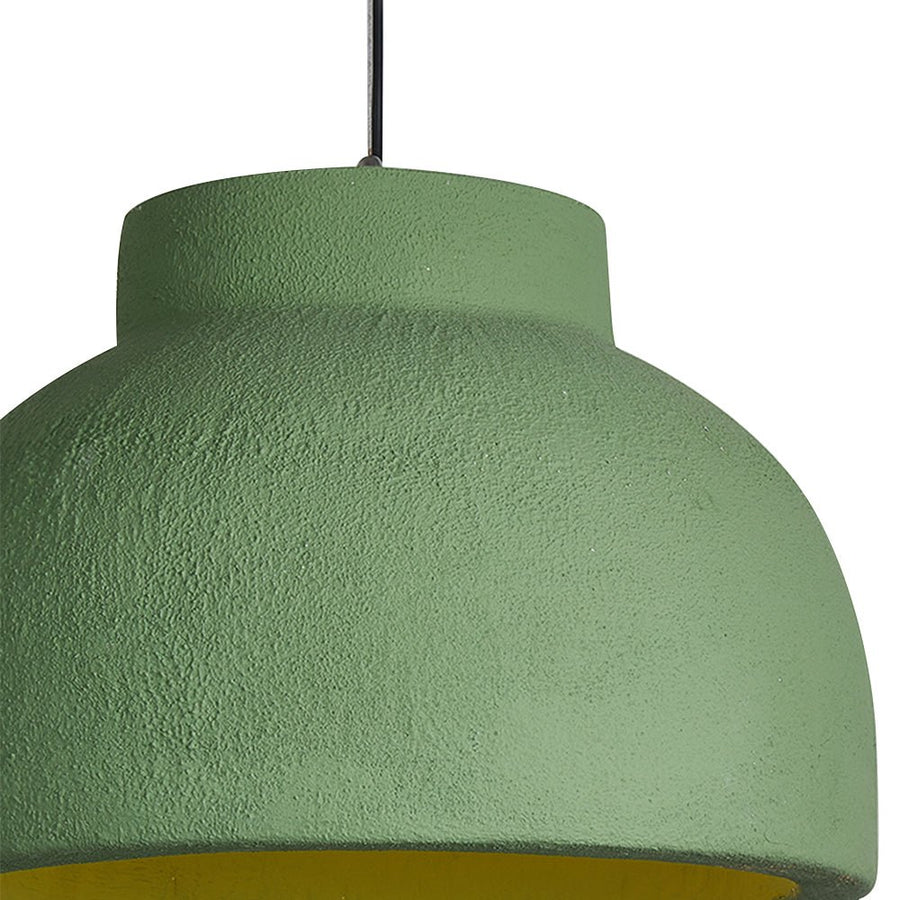 Thehouselights-Bowl-Shaped Wabi-Sabi Pendant Lighting-Pendant-Green-39 cm.