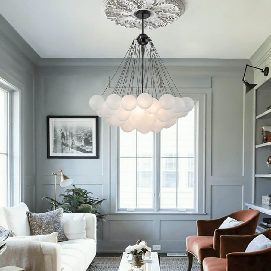 Modern Glass Bubble Chandeliers | Bubble Cluster Chandelier ...