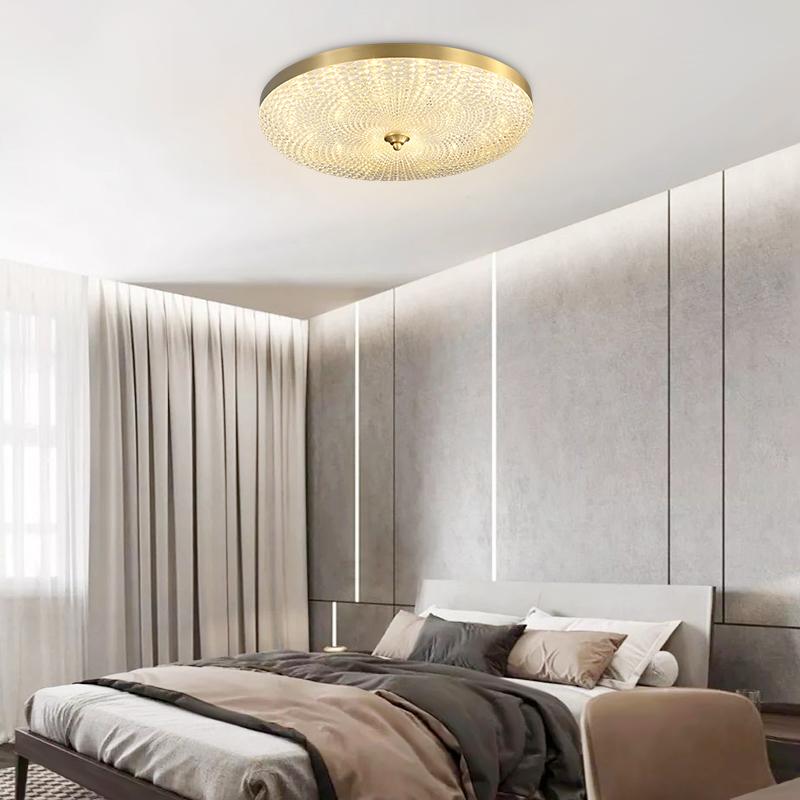 Copper Round LED Flush Mount Ceiling Light | Ceiling light for low ...