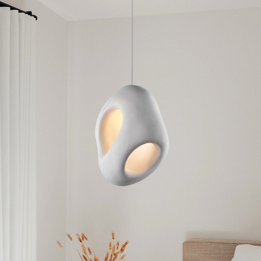Thehouselights-Creamy Eggshell Tone Pendant Light-Pendant-28 cm.-