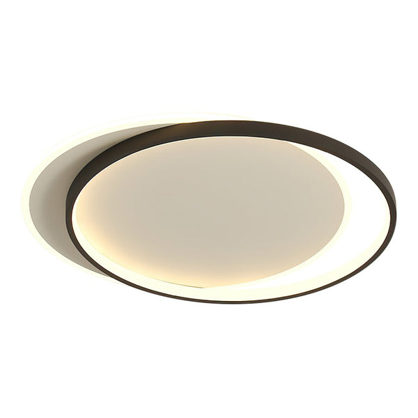 Thehouselights-Designer Modern Binary Orbit LED Flush Mount-Ceiling Light-Warm White-Black+White