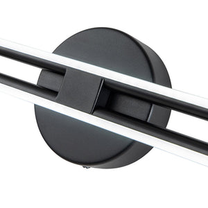 Thehouselights-Dimmable Linear LED Wall Sconce Bathroom Vanity Light-Wall Lights-Black-60 CM