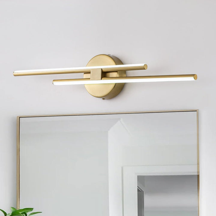 Thehouselights-Dimmable Linear LED Wall Sconce Bathroom Vanity Light-Wall Lights-Brass-60 CM