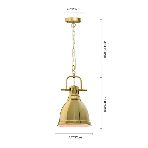 Thehouselights-Dome Bell Shape Mini Pendant Light-Pendant-Brass-