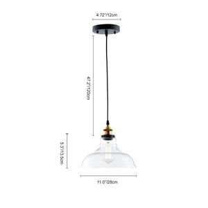 Thehouselights-Dome Clear Glass Pendant Light-Pendant--