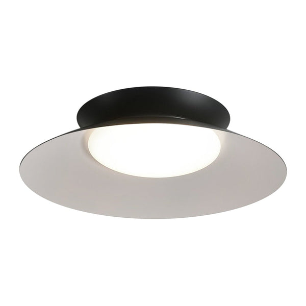Thehouselights-Geometric Saucer Bowl LED Flush Mount Ceiling Light-Ceiling Light-Cool White-Black