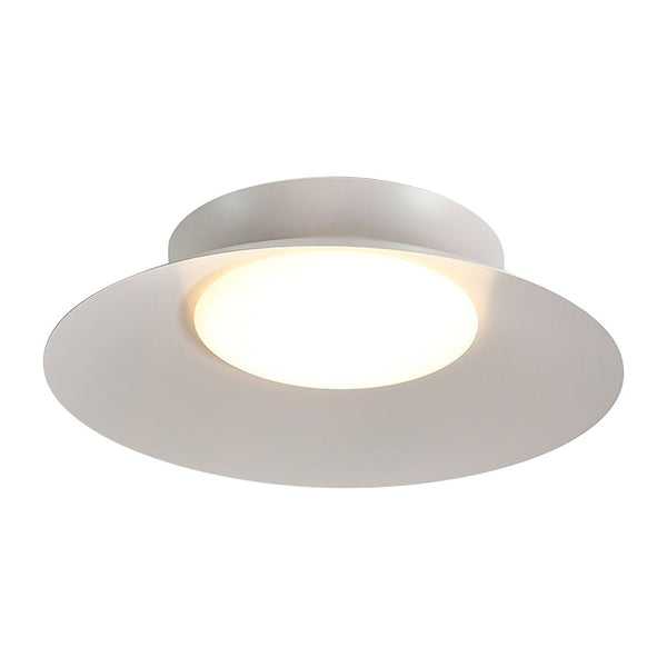 Thehouselights-Geometric Saucer Bowl LED Flush Mount Ceiling Light-Ceiling Light-Warm White-White