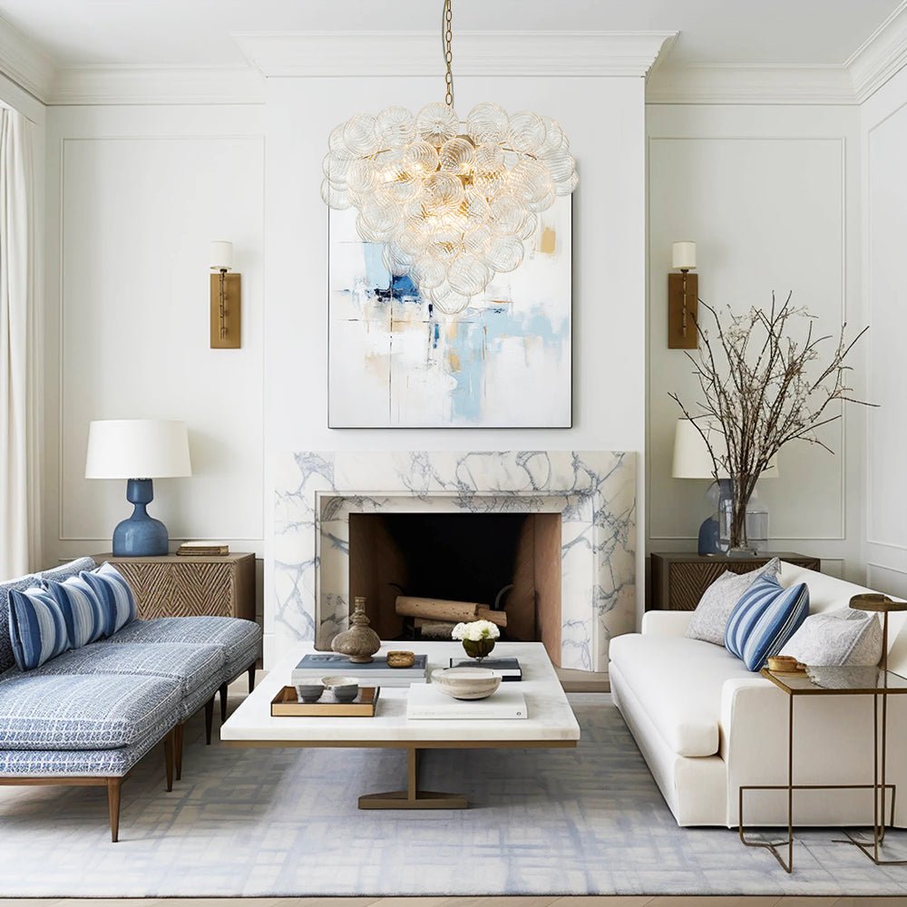 Glam Cluster Grape Ribbed Glass Bubble Chandelier | Thehouselights ...