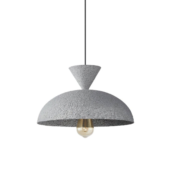Thehouselights-Handmade Ceramic Dome Pendant Light-Pendant-Gray-