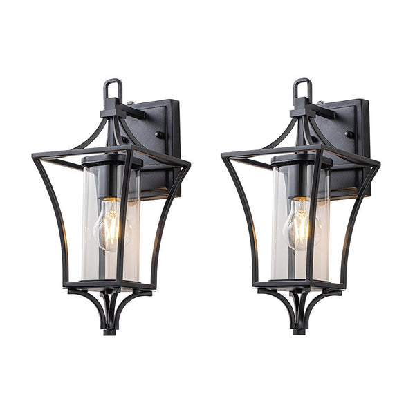 Thehouselights-IP44 Lantern Outdoor Wall Sconce-Wall Lights-2 Pack-