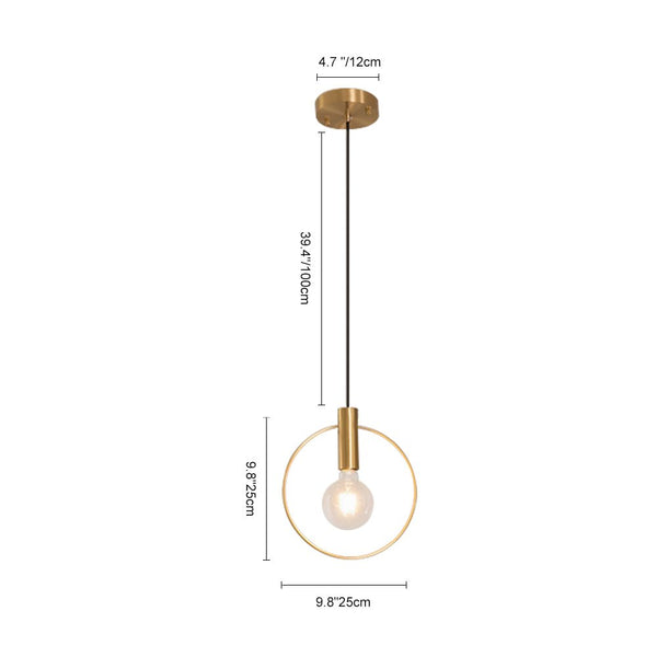 Thehouselights-Kitchen 1-Light Single Geometric Pendant Light-Pendant-25cm.-