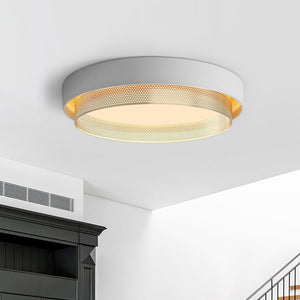 Thehouselights-LED Circular Hollow Flush Mount Ceiling Light-Ceiling Light-Warm White-White