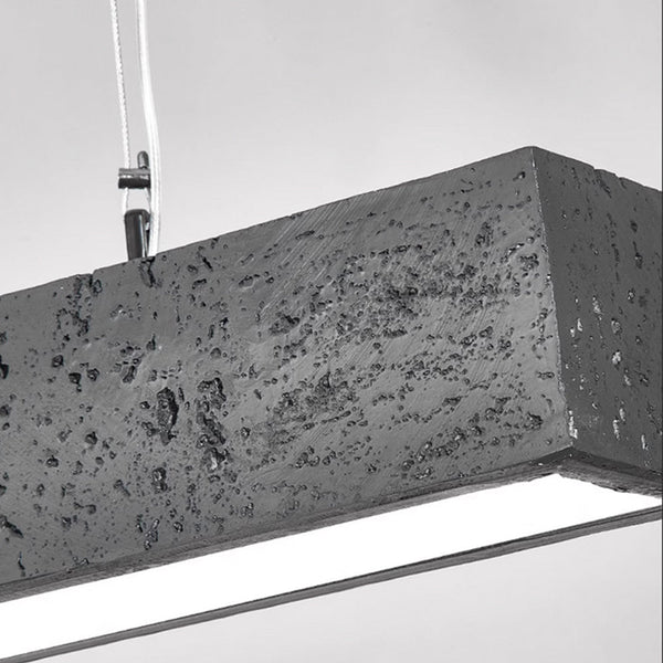 Thehouselights-LED Concrete Linear Pendant Light-Pendant-Black-90 cm.