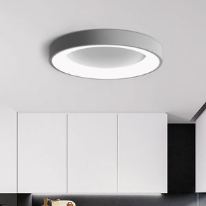Thehouselights-LED Grey Round Flush Mount Ceiling Light-Ceiling Light-Cool White-