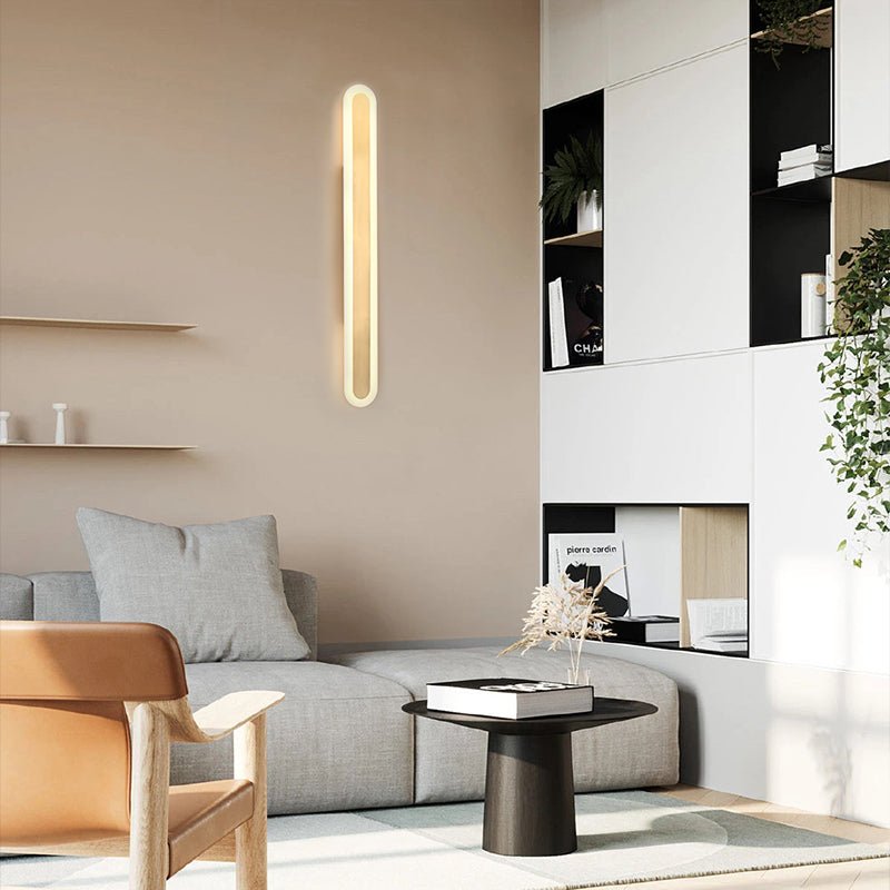 LED Long Strip Wall Sconce Modern Narrow Flat Wall Light