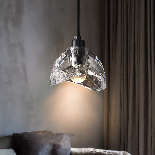 Thehouselights-LED Pendant Light in Glass Bowl Shade-Ceiling Light--