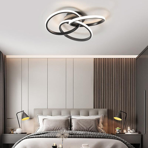 Thehouselights-LED Twist Ceiling Light with Knot Design-Ceiling Light-Black-
