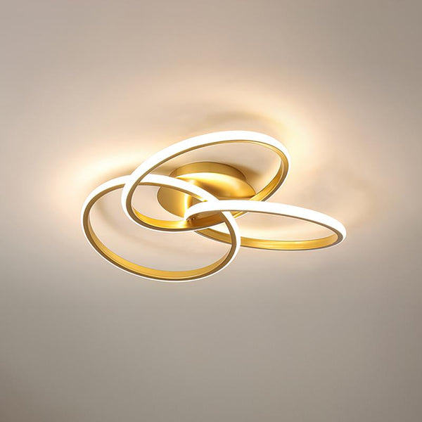Thehouselights-LED Twist Ceiling Light with Knot Design-Ceiling Light-Black-