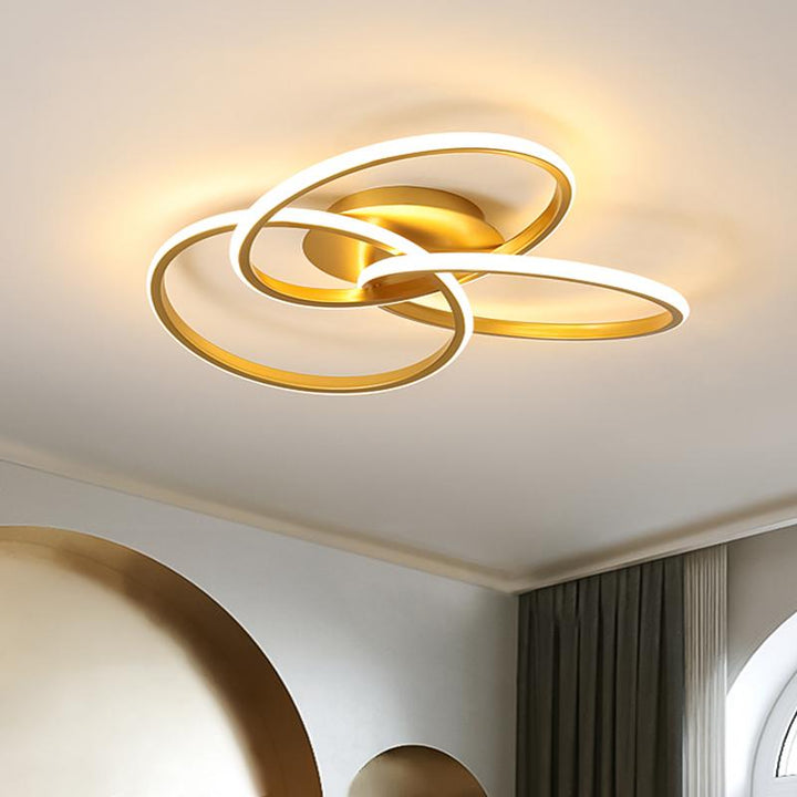 Thehouselights-LED Twist Ceiling Light with Knot Design-Ceiling Light-Brass-