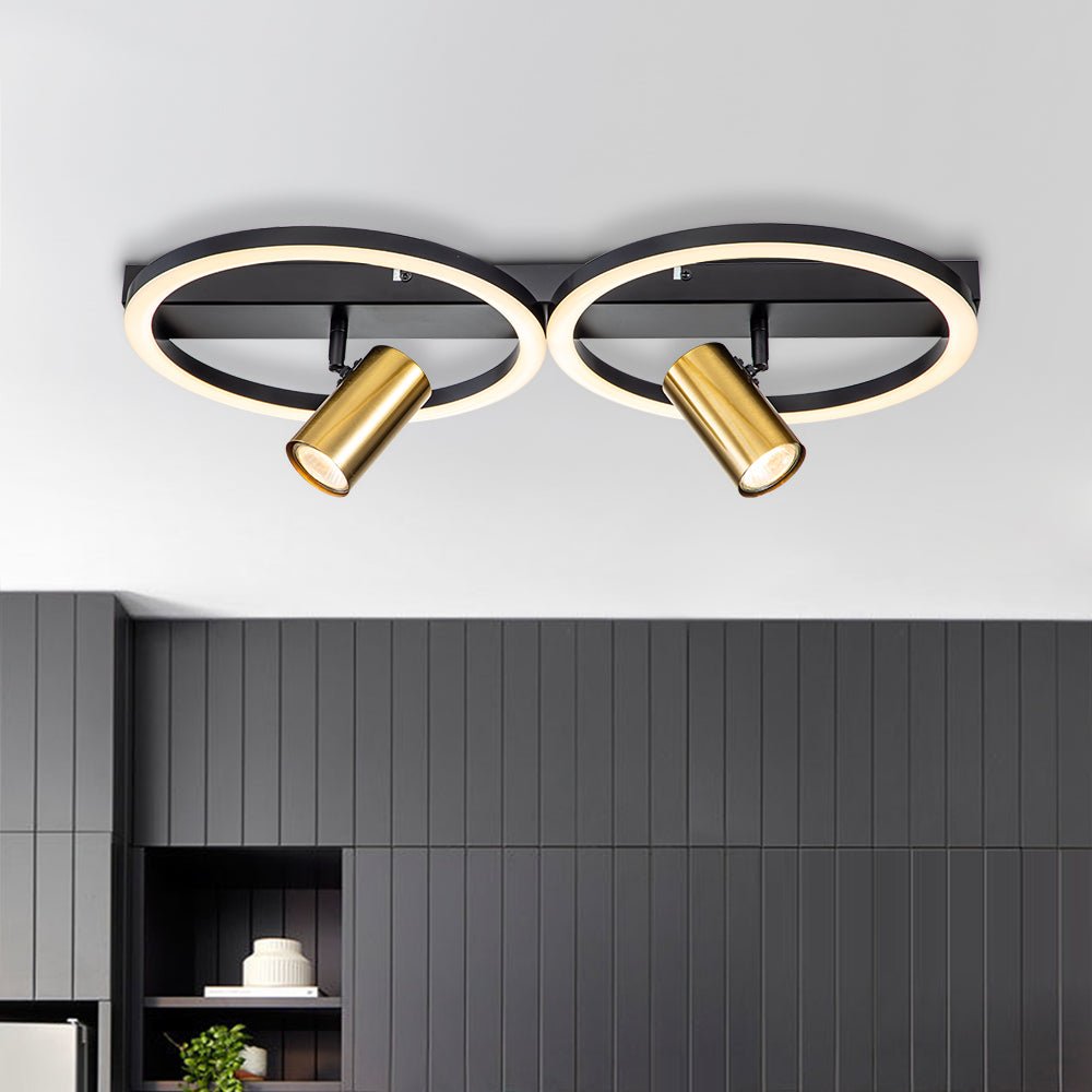 LED&GU10 Round Circle Track Light Spot Light Flush Mount in 3000K Warm ...